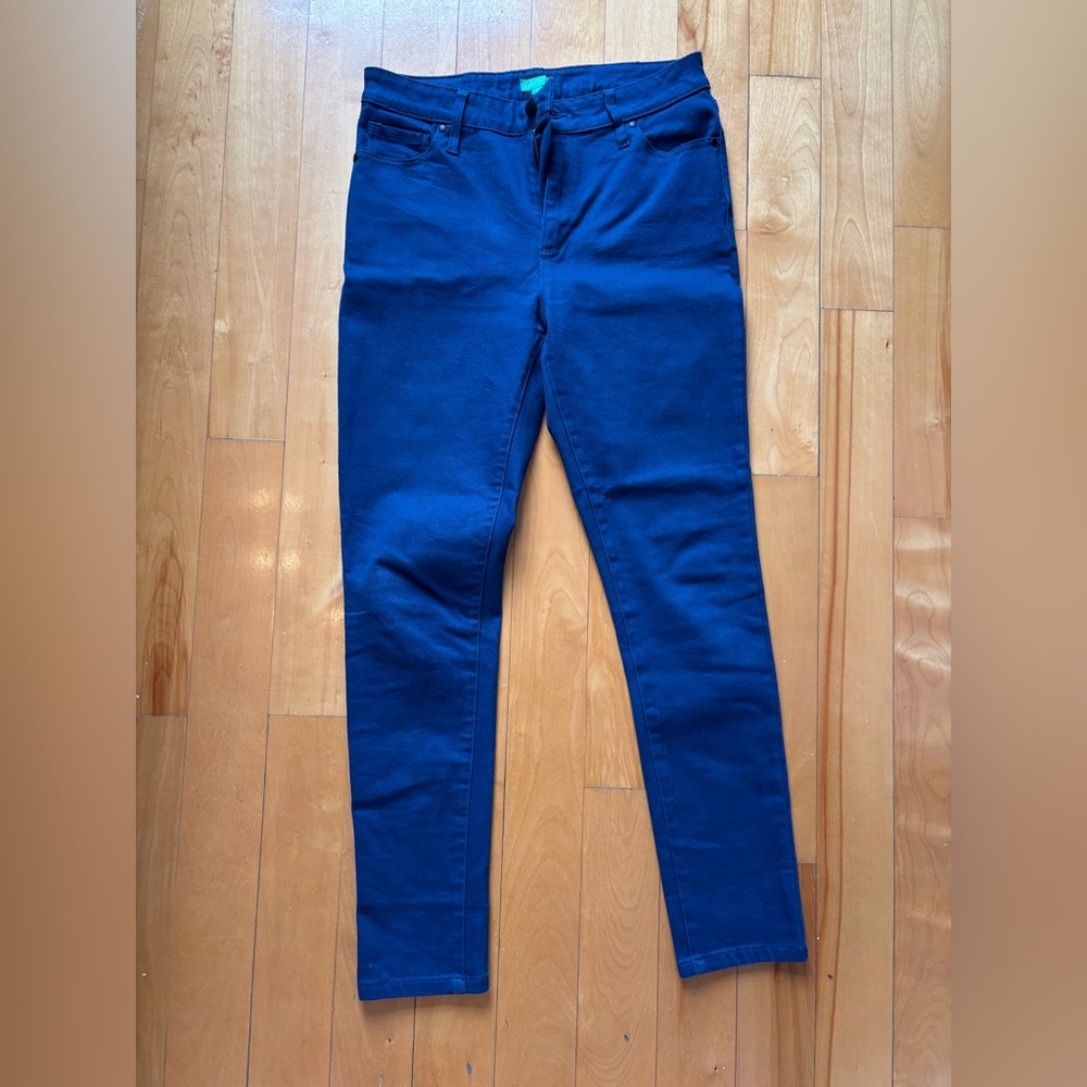 Original United Colors Of Benetton Blue Skinny Jeans Stretch size 4
